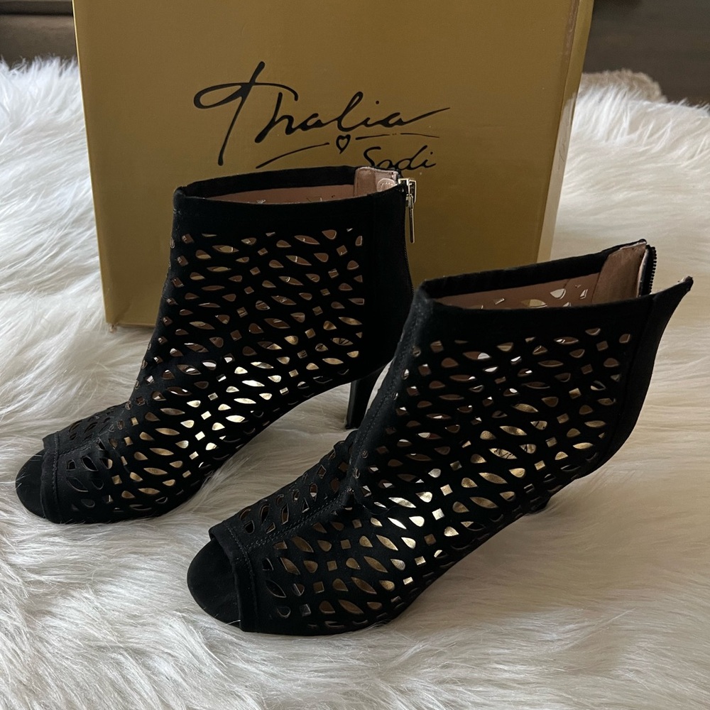 NEW Thalia Soli Open Toe Women’s Booties - Picture 8 of 11
